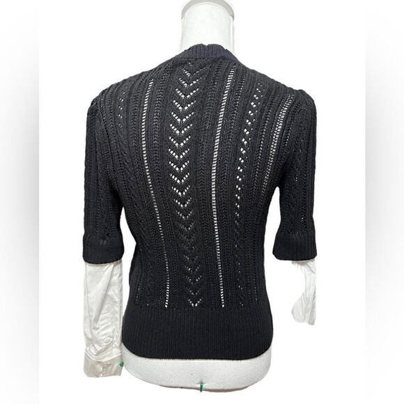 Veronica Beard Juni Sweater in black/ white size S - Picture 6 of 7